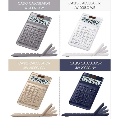 

Casio JW-200SC Kalkulator Stylish Collourful 12 Digits JW 200 SC Elegant