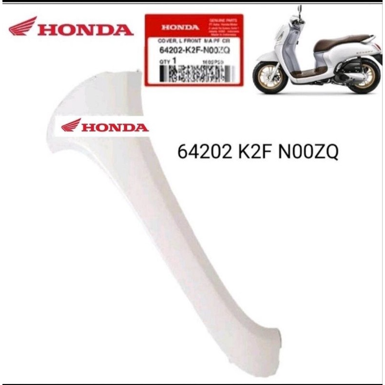 64202 K2F N00ZQ sayap depan garnish depan scoopy k2f new tahun 2021 warna putih prestige 64202 K2F N