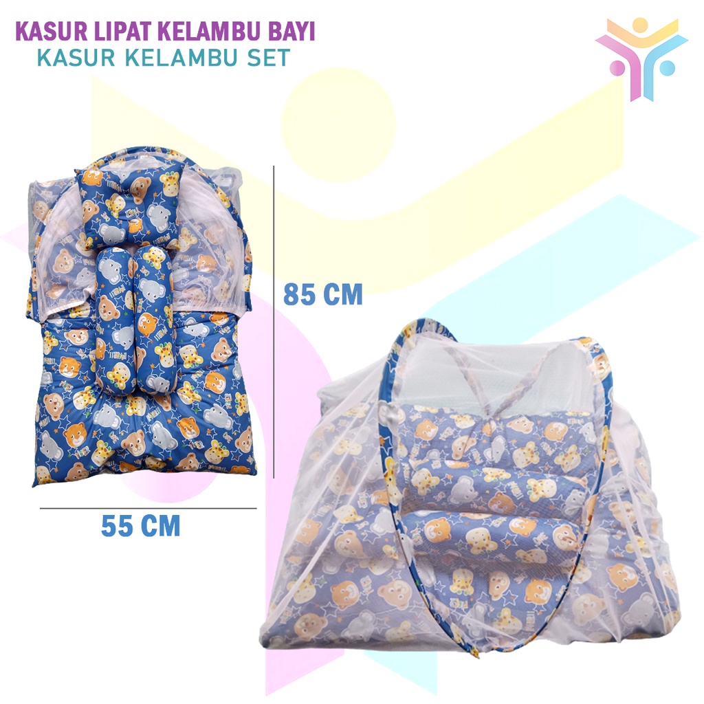 25 || kasur Lipat Kelambu Bayi / kasur Kelambu set / tempat tidur bayi beserta kelambu