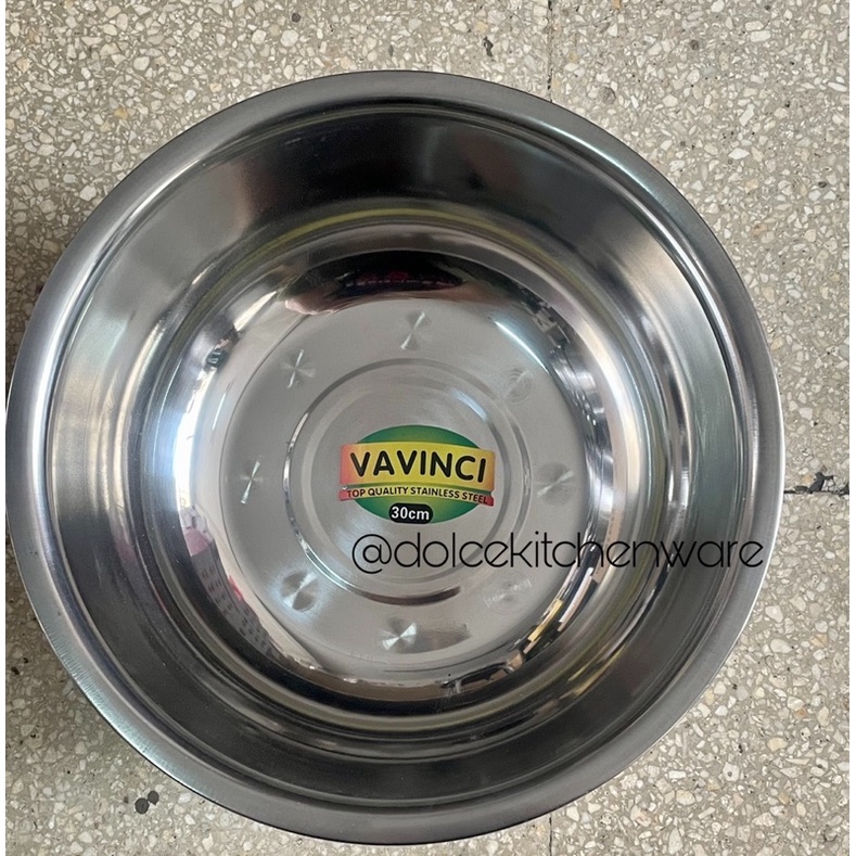 Baskom Dalam Stainless Vavinci Tebal 30 cm