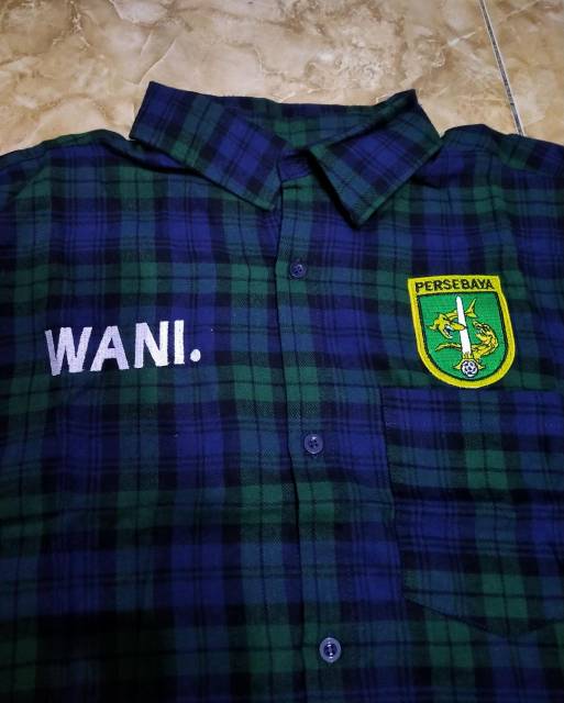 Persebaya flanel Persebaya surabaya kemeja Bonek bonita Hem lengan panjang