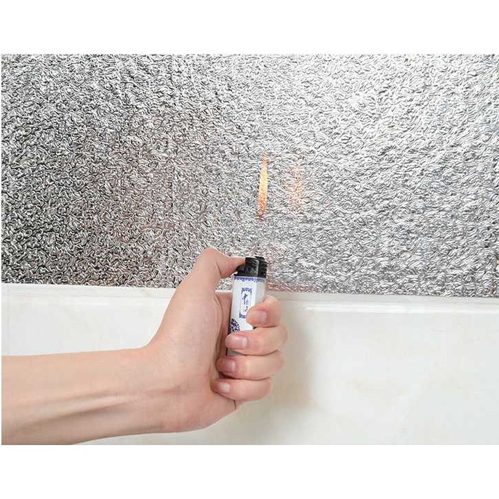 Wallpaper Aluminium Foil Anti Minyak Waterproof 100x60cm