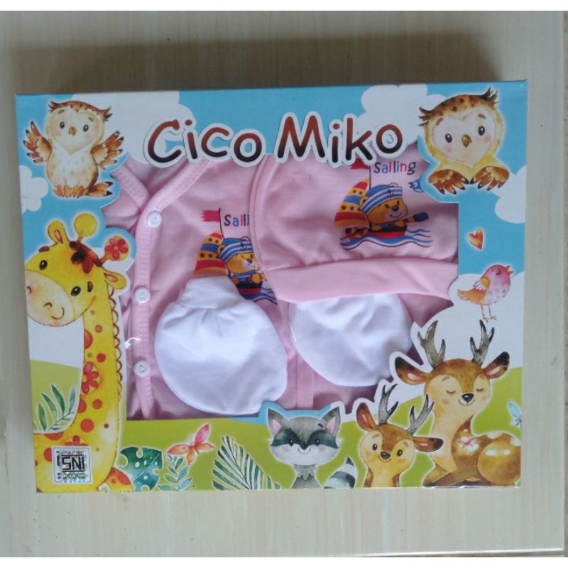 Baju set bayi kotak / Baju set cico mico