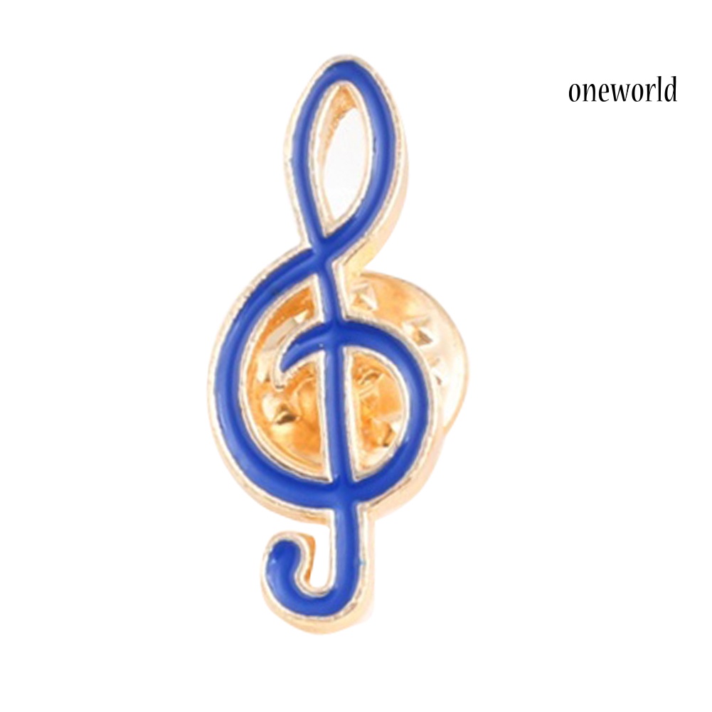 OW@ 1Pc Unisex Cartoon Music Note Lapel Badge Pin Jeans Decor Enamel Brooch Pin