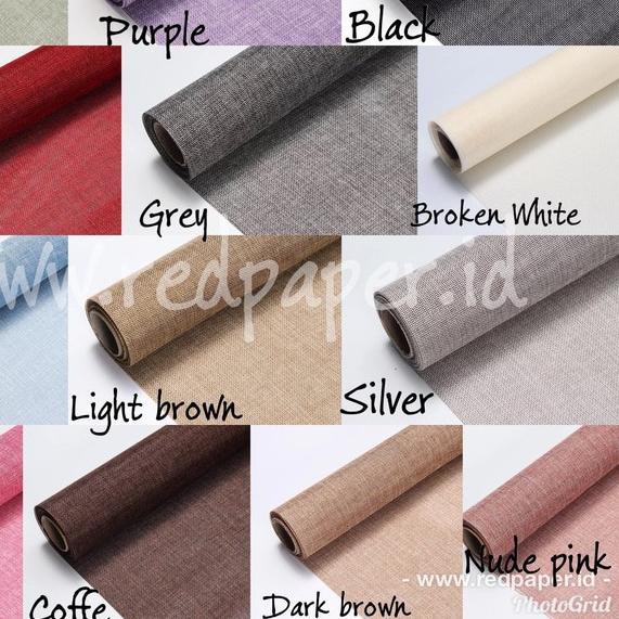 

(kode-770) Kertas Bunga Roll/Color jute roll/kain jute/wrapping paper/kertas buket bunga grosir !