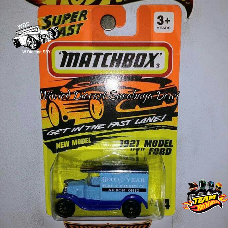 Matchbox MBX Super Fast 1921 Model T Ford Good Year Classics Old Hobi Diecast Kolektor Rare Langkah