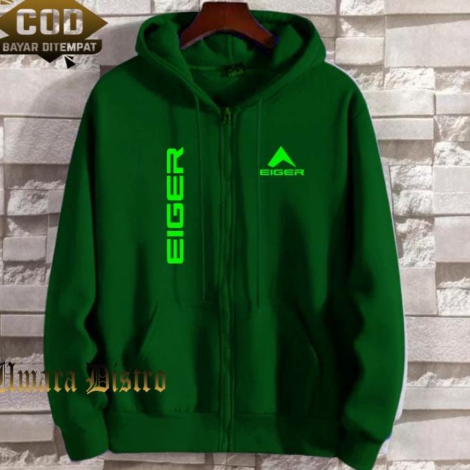 J12J Umara Dio...Jaket Dio Resleting Kupluk Dio 1205 Kiri Kanan Text Neon Pum (Jaket Musim Dingin  S