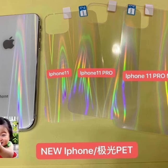 IPHONE X XS XR XS MAX 11 11 PRO 11 PRO MAX PROMAX ANTI GORES BELAKANG SKIN AURORA GARSKIN ANTI JAMUR MOTIF PELANGI PELINDUNG BELAKANG ANTI JAMURAN XSMAX