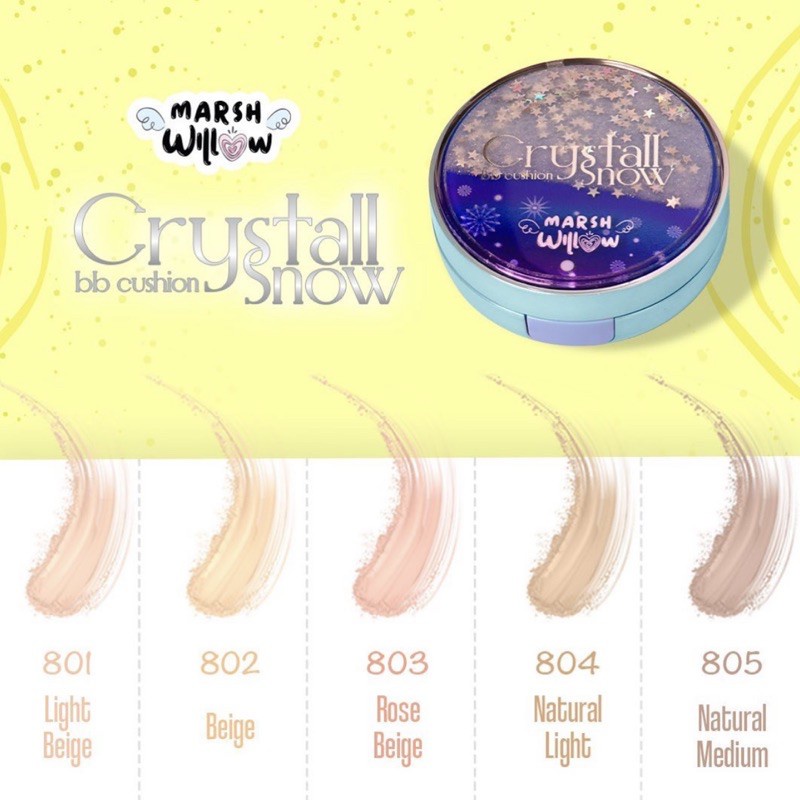 MarshWillow Crystall Snow Perfect Cover BB Cushion Crystal Marsh Willow by Natasha Wilona_Cerianti