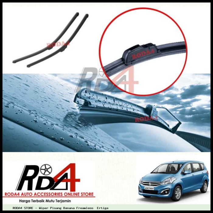 Wiper Mobil Ertiga 21 14 Frameless Banana 1 Set 2 Pcs