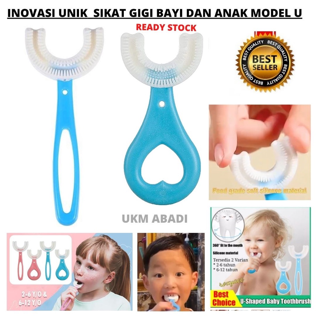 Sikat Gigi  Bayi Dan Anak Unik Model U Bahan Lembut Silikon Training Toothbrush 118129