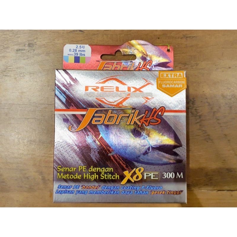 Senar PE jabrik HS X8 PE 2.5 300m relix nusantara