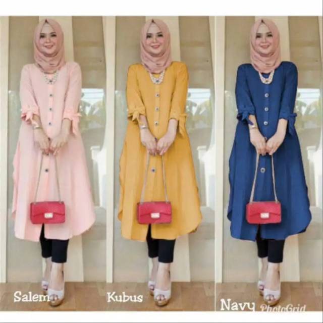 Duffy long tunic || tunic wanita || muslim fashion