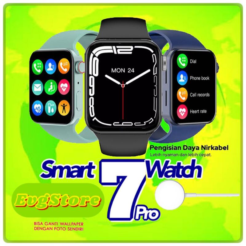 ⌚Original Smartwatch 7 Hiwatch Smart Watch 7 Pro Series 7 (iOs dan Android) By EVG Indonesia