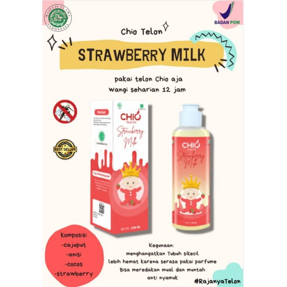 Chio Minyak Telon Aroma Chocolate Malt, Sparkling Lemon, Bubble Gum, Strawberry Milk