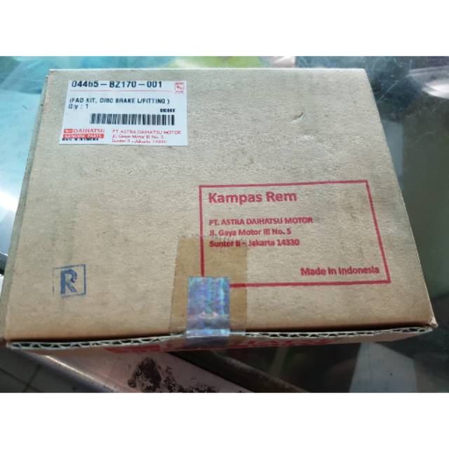 KAMPAS REM DEPAN AVANZA ORIGINAL DEALER DAIHATSU