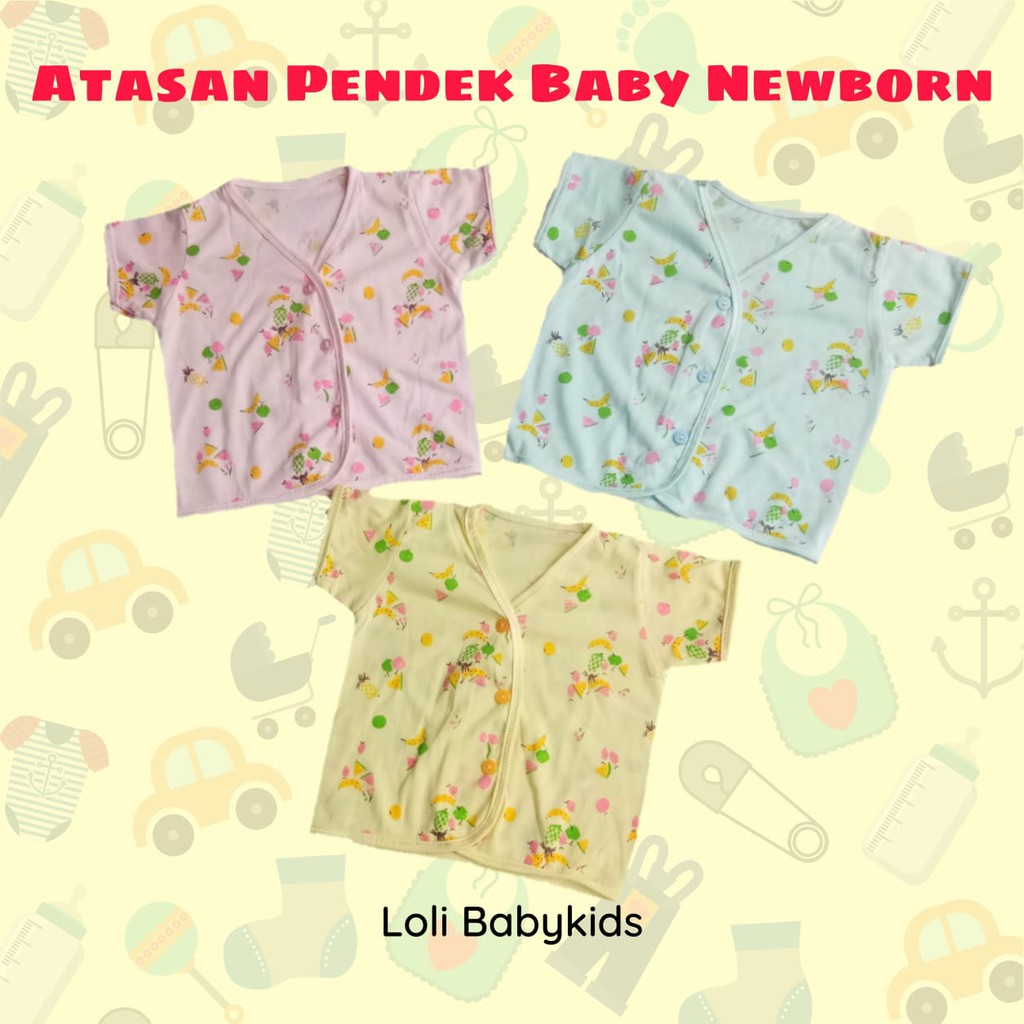Baju Bayi Baru Lahir Halus Lembut / Atasan Pendek Bayi / Baju Bayi Laki Perempuan /Baju Baby Newborn