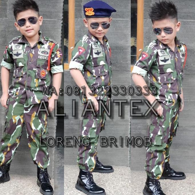 baju brimob loreng anak