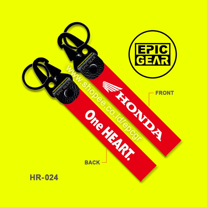 HIGH QUALITY GANTUNGAN KUNCI HONDA ONE HEART KEYCHAIN SEPEDA MOTOR PREMIUM BEAT GENIO SCOOPY VARIO A