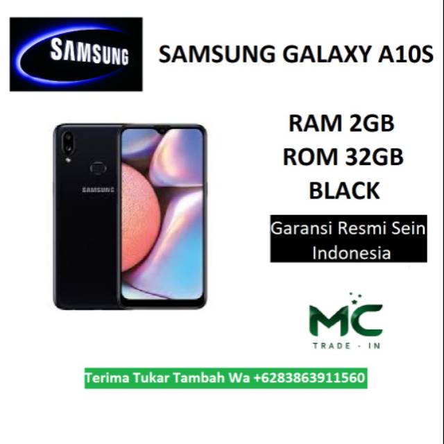 Samsung Galaxy A10s Ram 2gb Rom 32gb - Black
