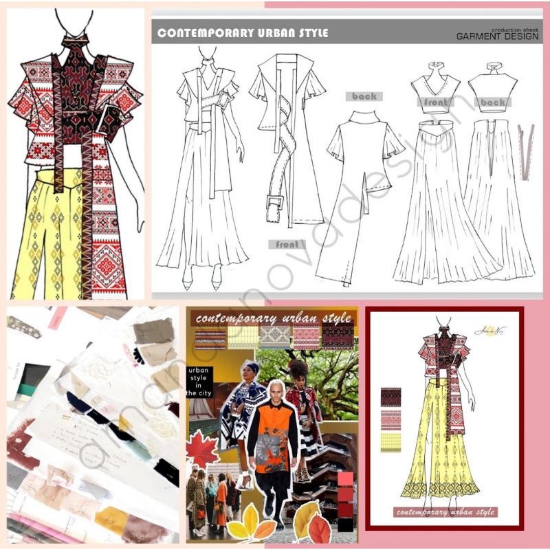 Desain busana yang dijual di platform online