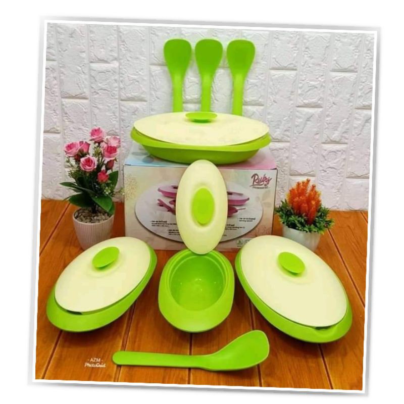 PRASMANAN SERVING SET PLASTIK RUBY BIGGY - Prasmanan Ruby Set KWBO