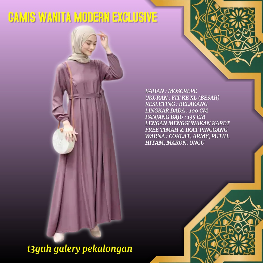 Pakaian Dress Gamis Wanita Remaja Dewasa Terbaru Untuk Ramadan dan Lebaran 2022