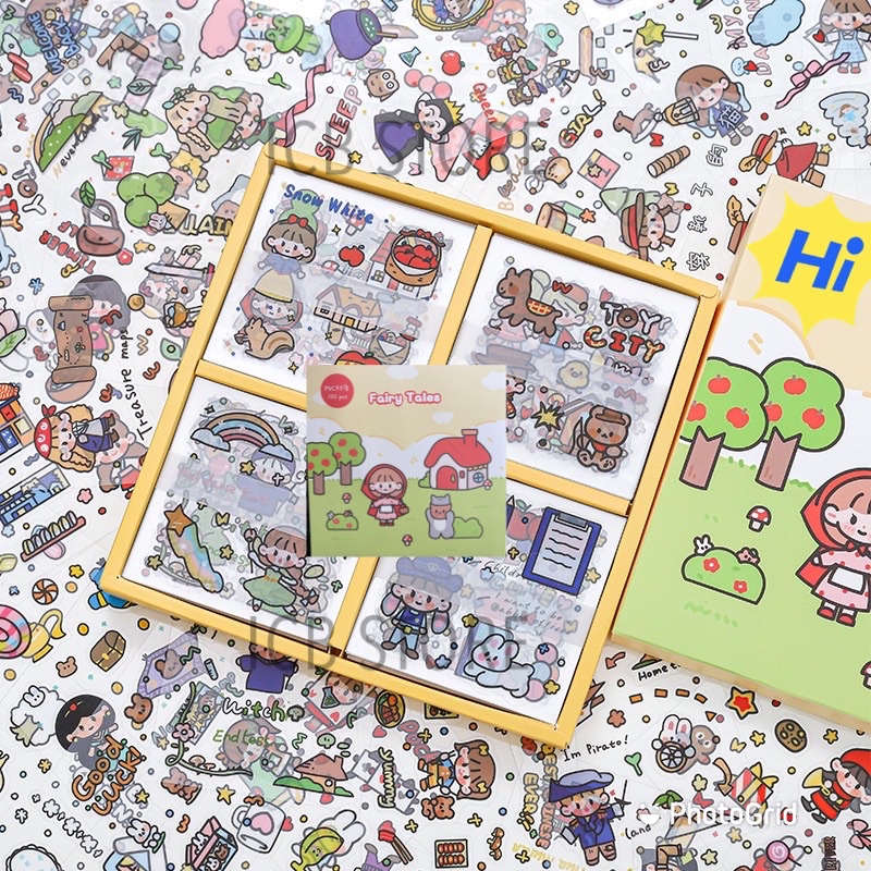 1 Lembar Stiker Aesthetic Tumblr Hp / Stiker Lucu Telado-FAIRY TALE PVC