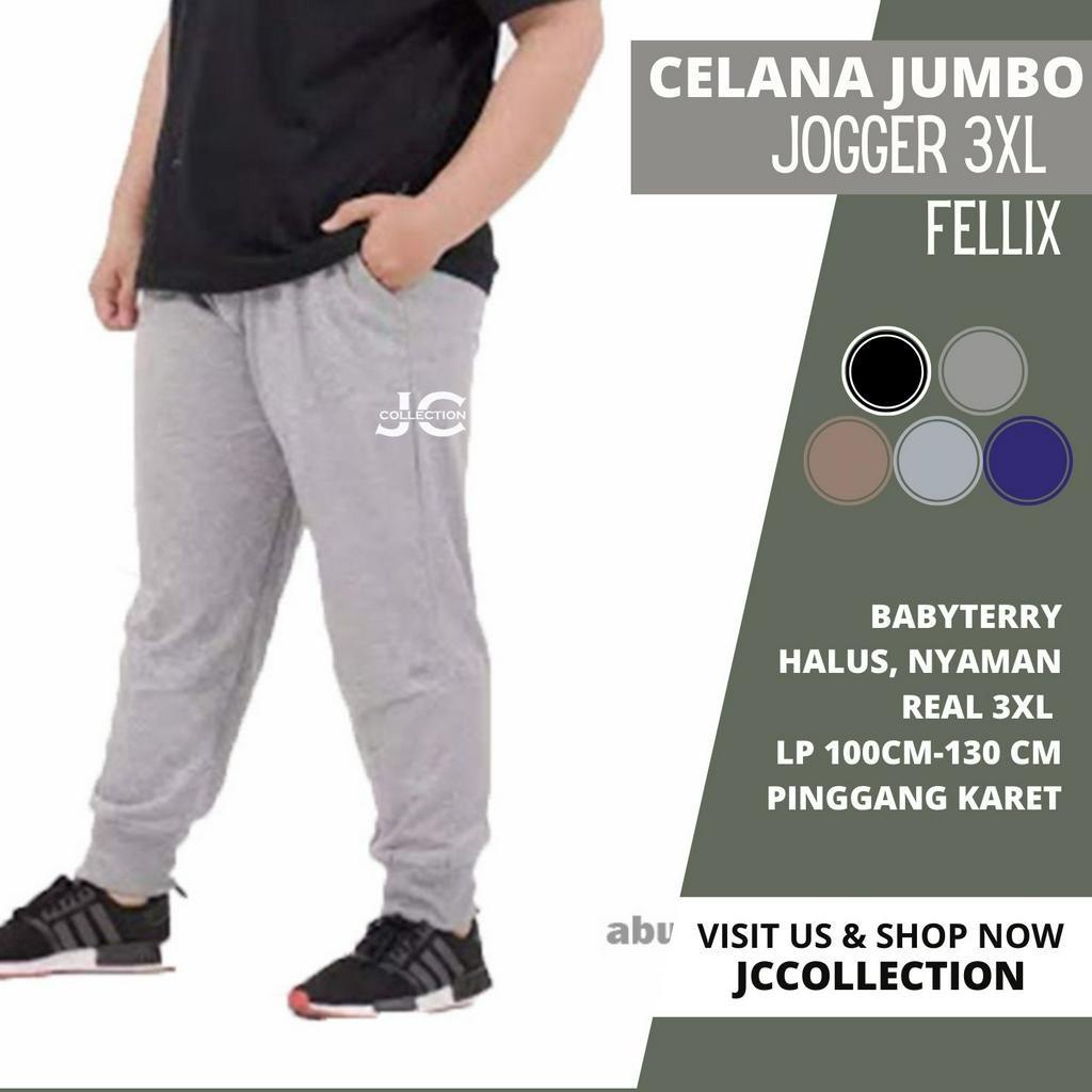 Celana Jogger Pria Jumbo Polos Training Pants Big Size Jumbo - Evand JCCollections