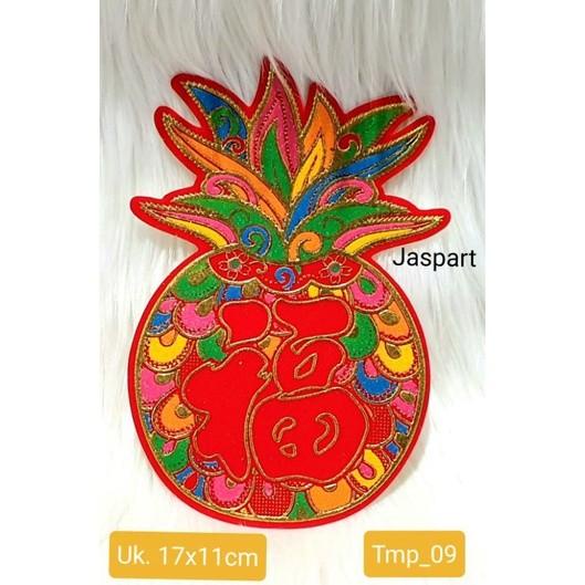 Lampion Tempelan Imlek Fu Fuk Sticker Fuk Fu Tempelan Nanas Imlek Chun