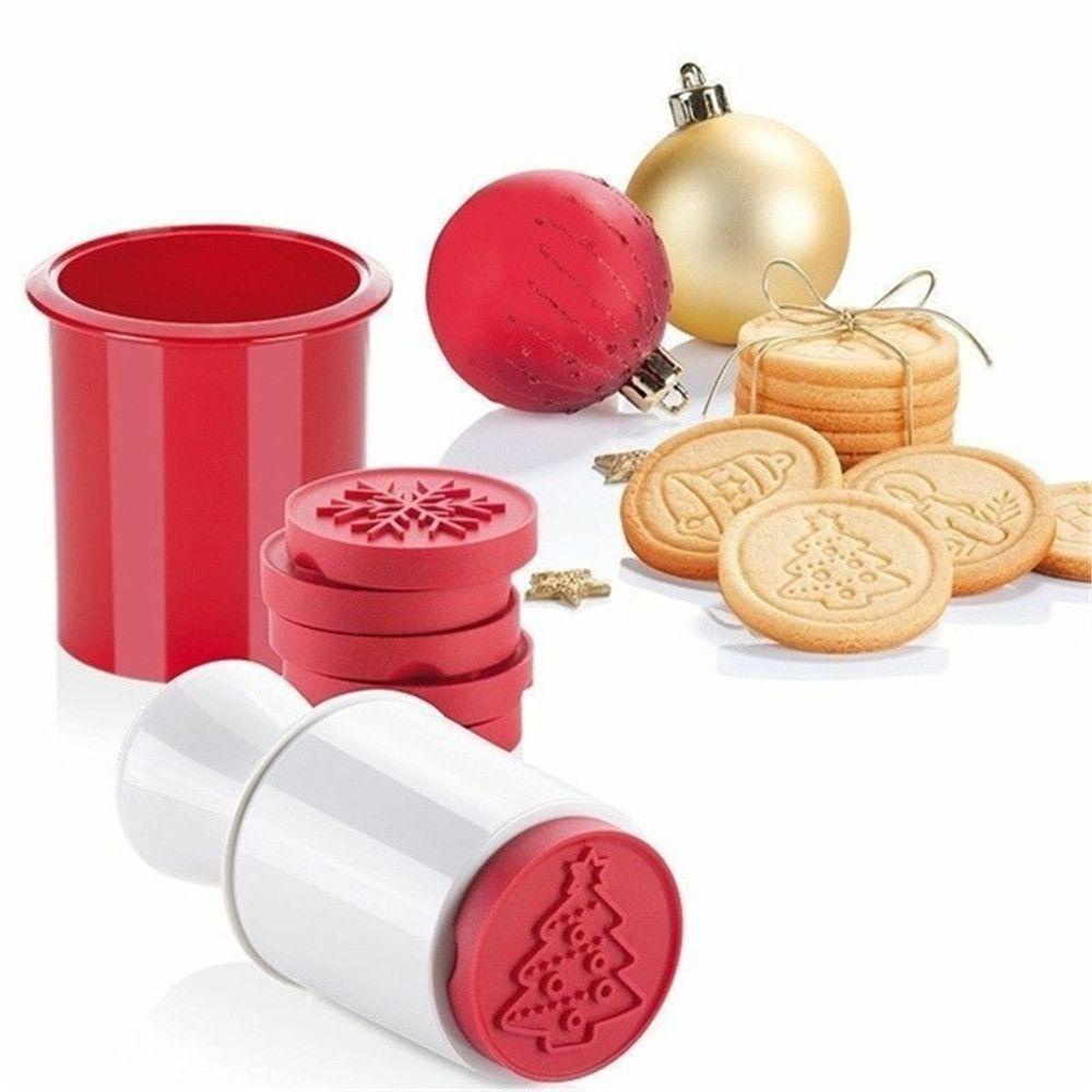 Solighter 6pcs/set Cetakan Kartun Natal Perlengkapan Kue Dapur Gadget Masak Aksesoris