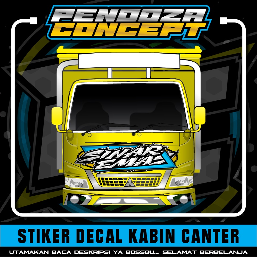 STICKER KABIN CANTER DADA TRUCK CANTER SINAR EMAS
