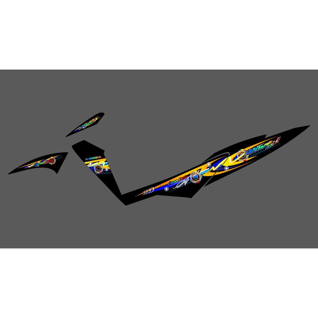 Striping Transparan Hologram Wave Supra X 125