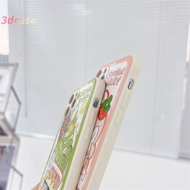 Casing OPPO A15 A54 A5S A3S A16 A95 A7 A5 A9 A31 A53 2020 A12 A1K Reno 5 4 5F 4F A74 A15S A52 A11K A92 A35 A11 A93 A32 A72 A94 A53S F17 PRO A16S A12S A12E A33 Y20 Y12 5 5i C3 C25 C12 A12 Cartoon Ice Cream Silicone Case