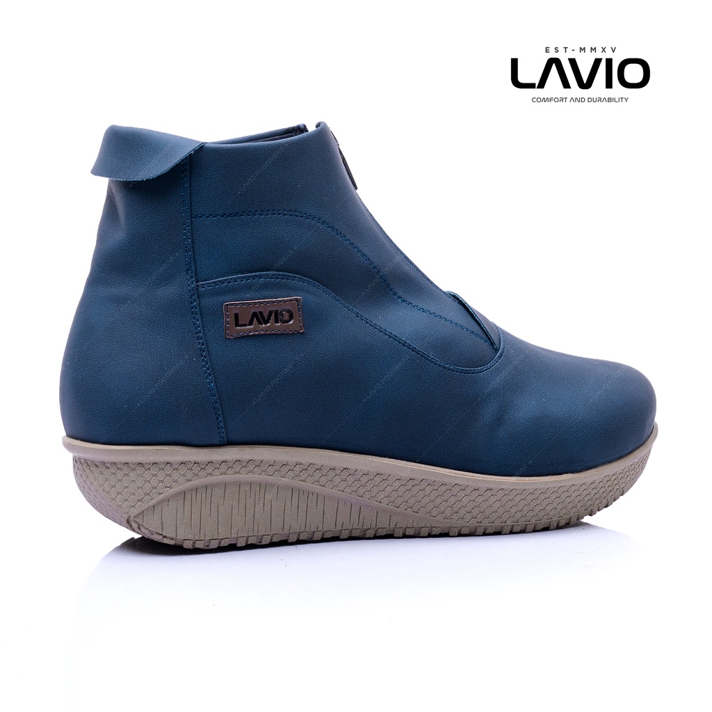 Sepatu Sneakers Boots Wanita Cewe Keren Korea Kekinian Lavio Vanilla Original