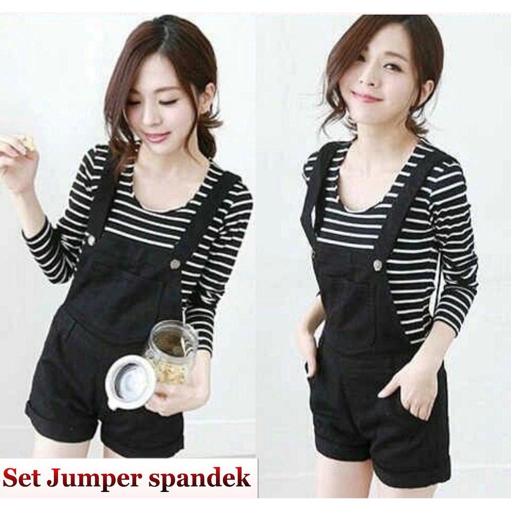 B0101 H4976, set Jumper bhn spandek fit jumpsuit murah spandek konveksi pakaian remaja wanita sale