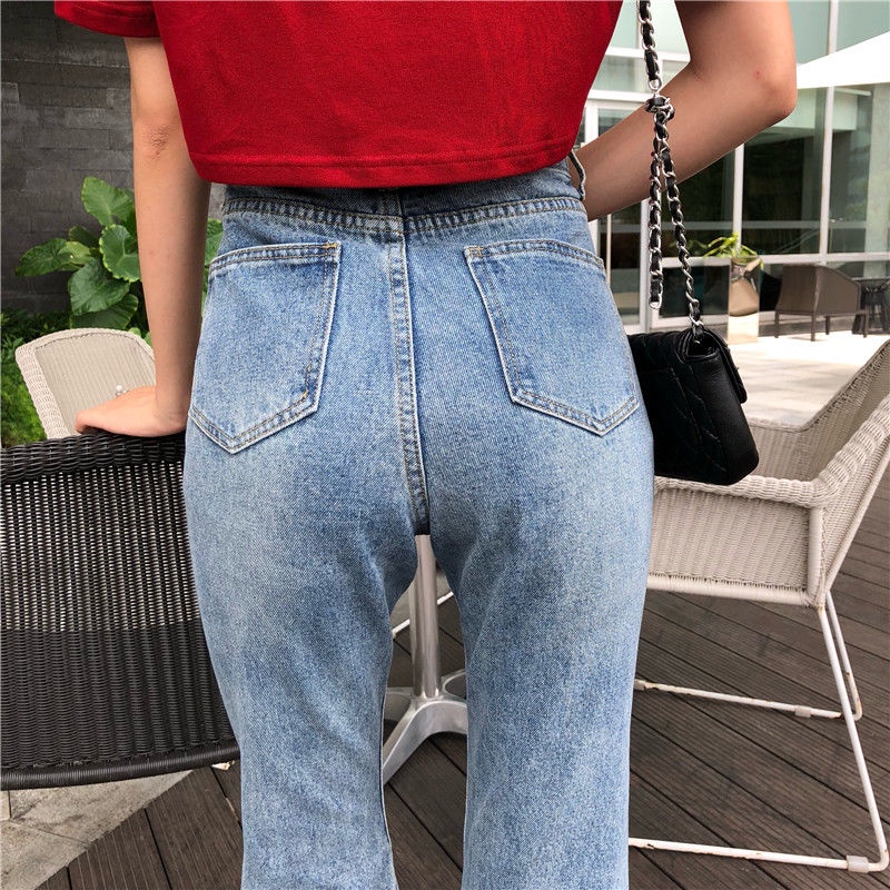 high waist murah kekinian new jens celana jeans panjang wanita