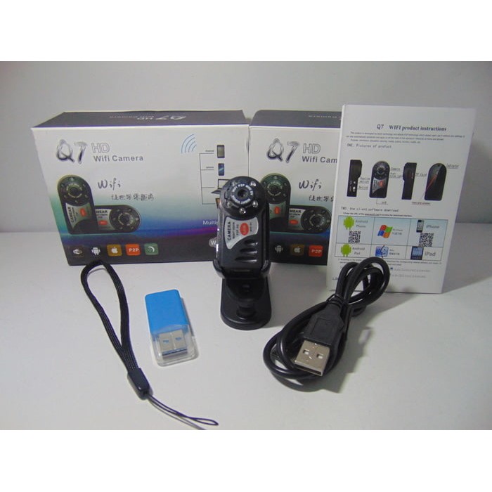 MF. CC015   Mini Wireless Hd Wifi Ip Camera Q7 SPY Camera Video Cam Diskon