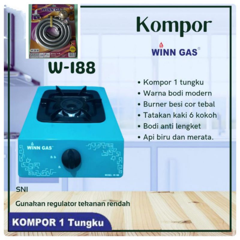 Winn Gas  ,  W  133   ,W 188  Win Gas  , Kompor Gas  1 tungku