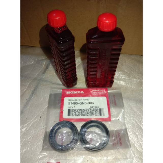 Oli shock+seal shok Depan sepasang honda Supra/Blade/Revo/karisma/supra x 125/kirana
