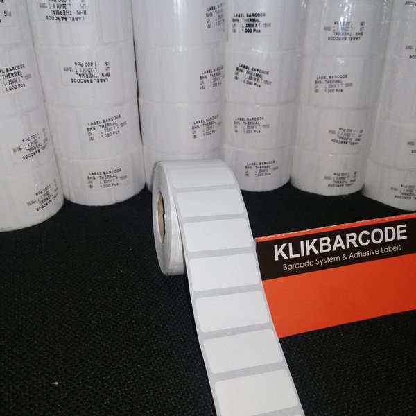 

65288Ready KASIR STICKER BARCODE 33 X 15MM - 1 BARIS - THERMAL - KLIKBARCODE