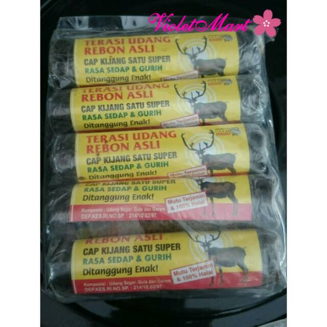 

TERASI UDANG REBON CAP KIJANG SATU SUPER KHAS CIREBON ISI 5