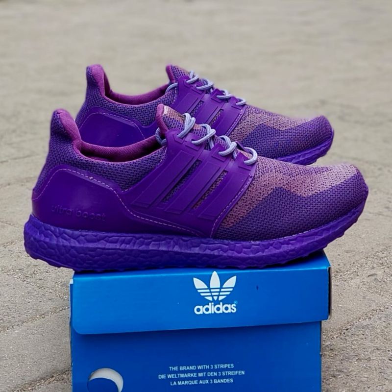 Laris sepatu putih adidas wanita grosir olahraga senam lari wa erobik zumba gym fitness sepeda wanita kuning merah ungu stabilo oren import murah serian kodian kartonan seragaman-Ungu