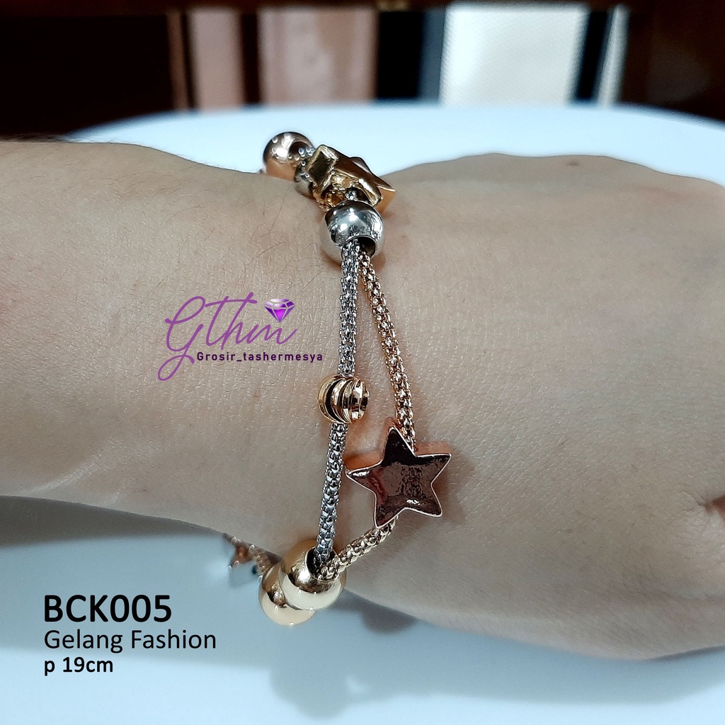 Gelang Bola Fancy Hollow Anti karat Perhiasan Import Model Simpel Fashionable BCK006 gthm