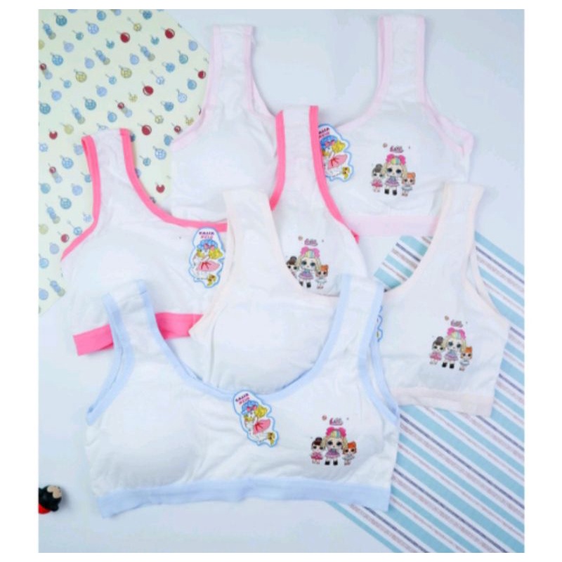 Miniset Busa Anak ABG Perempuan/ Miniset Cup Bra Karakter Tali Besar (busa bisa di lepas)