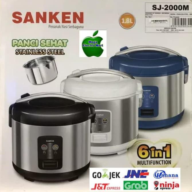 (READY COD) magicom sanken 1.8L 6in1 fungsi rice cooker sanken stainless TERBATAS