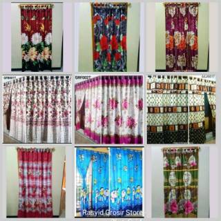  Gorden pintu rumbai  motif 90x200 cm Shopee Indonesia