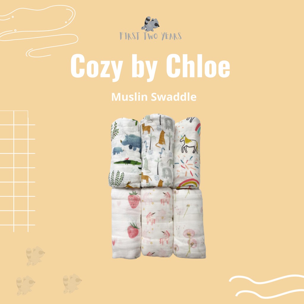 Cozy by Chloe - Muslin Swaddle 70% Bamboo 30% Cotton