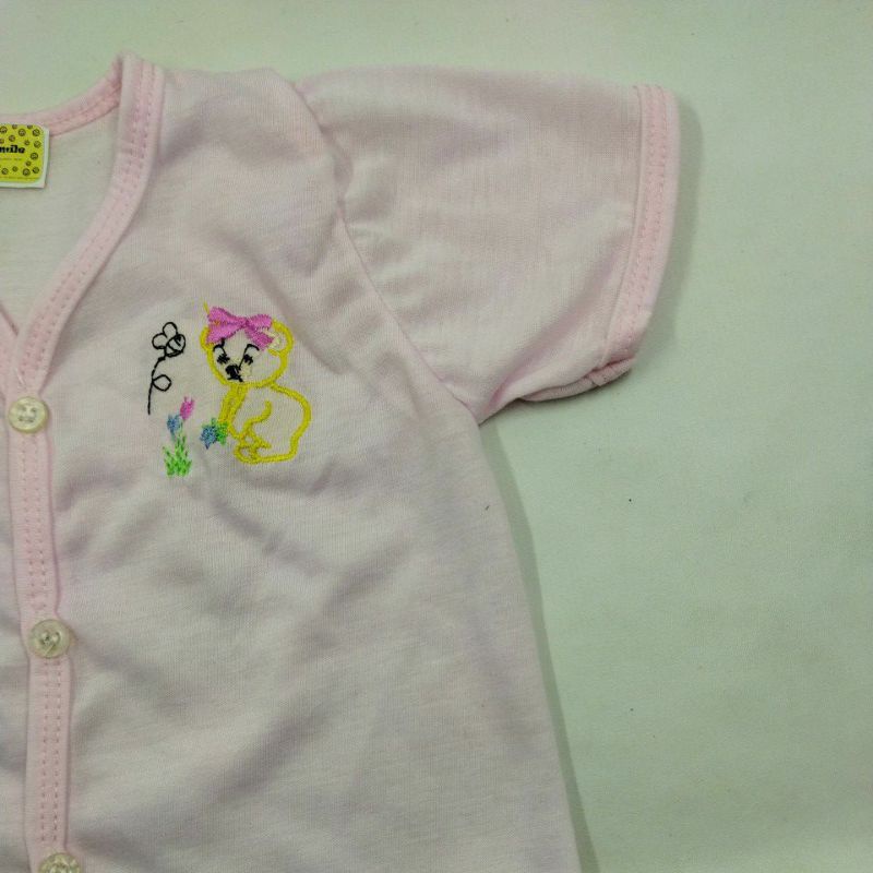 TERMURAH!!! BAJU BAYI SMILE LENGAN PENDEK MOTIF BEAR HALUS DAN LEMBUT COTTON