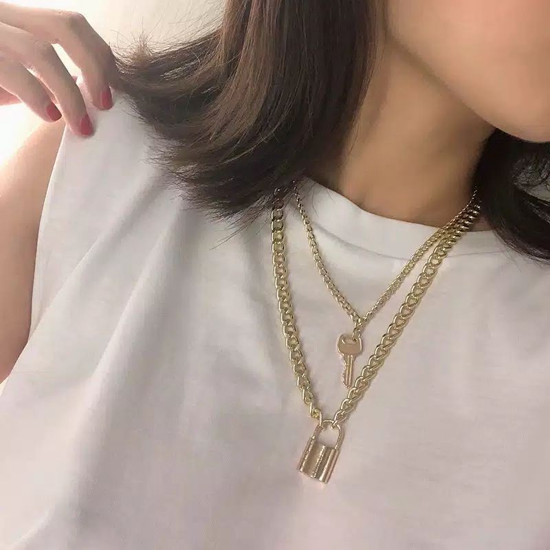 kalung rantai kunci gembok